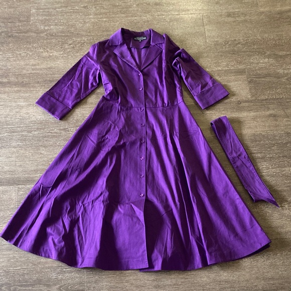 The J. Peterman Company long sleeve 1947 dress - Picture 1 of 8